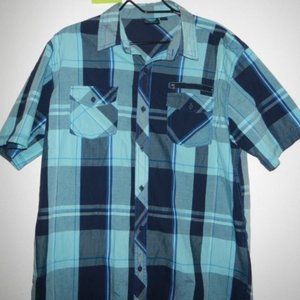 Men's Burnside Short Sleeve Plaid Shirt XL